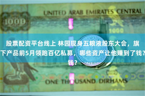 股票配资平台线上 林园现身五粮液股东大会，旗下产品前5月领跑百亿私募，哪些资产让他赚到了钱？