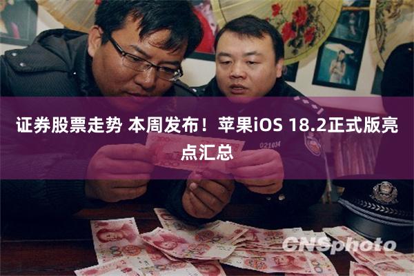 证券股票走势 本周发布！苹果iOS 18.2正式版亮点汇总