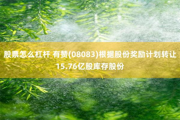 股票怎么杠杆 有赞(08083)根据股份奖励计划转让15.76亿股库存股份