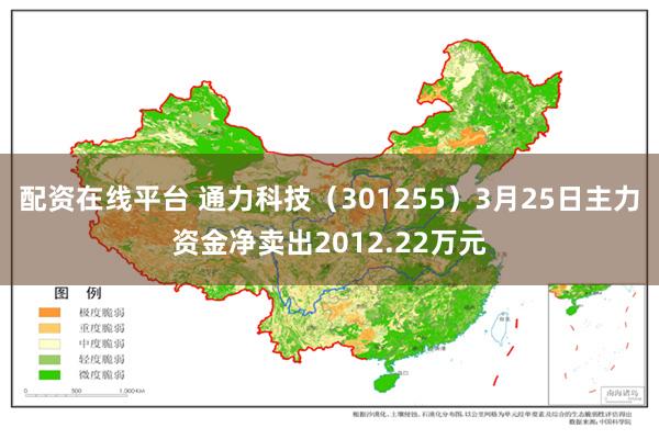 配资在线平台 通力科技（301255）3月25日主力资金净卖出2012.22万元