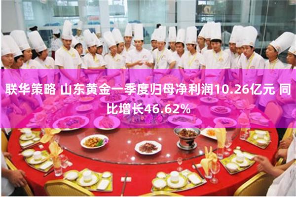 联华策略 山东黄金一季度归母净利润10.26亿元 同比增长46.62%