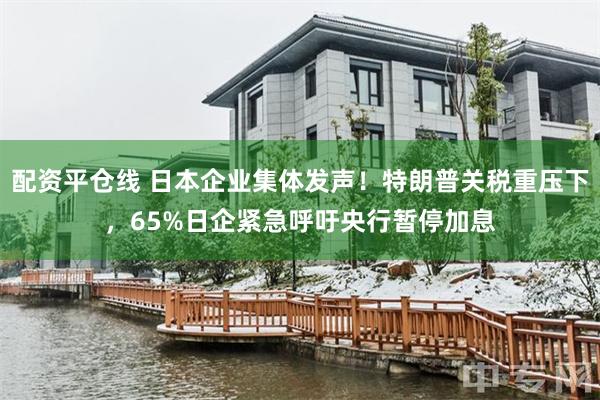 配资平仓线 日本企业集体发声！特朗普关税重压下，65%日企紧急呼吁央行暂停加息