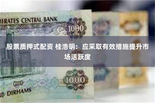 股票质押式配资 桂浩明：应采取有效措施提升市场活跃度
