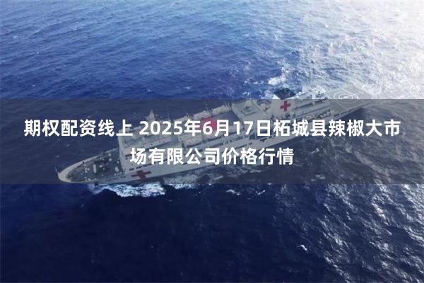 期权配资线上 2025年6月17日柘城县辣椒大市场有限公司价格行情